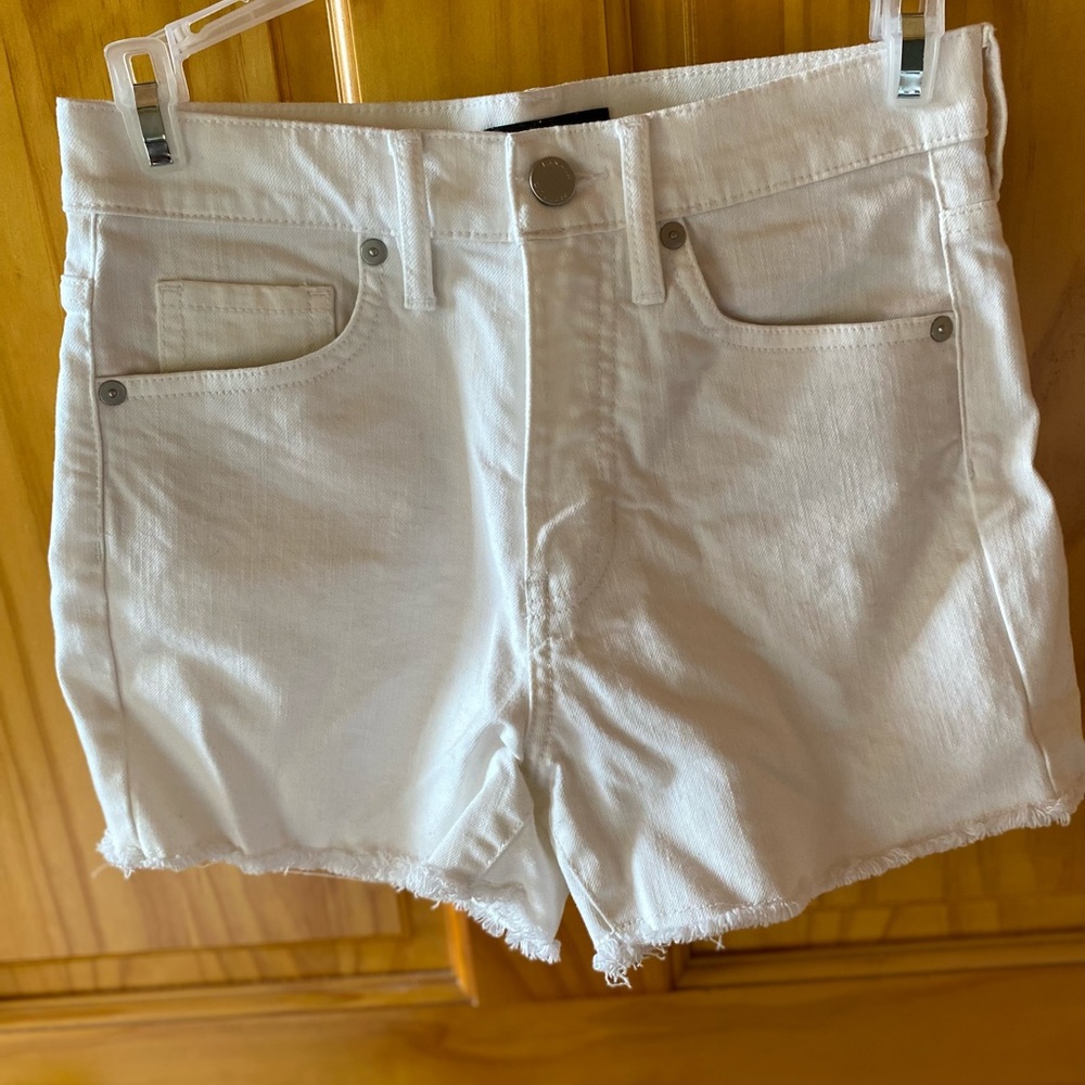 High Waisted White Shorts